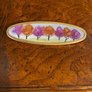 Uhlig Oval Brooch with Tree Design